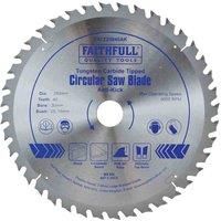 Faithfull FAIZ25040AK Circular Saw Blade 250 x 30mm x 40T Anti Kick