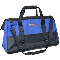 Faithfull FAITBHB24 Wide Mouth 610mm (24in) Tool Bag with Hard Base, Steel Frame, Adjustable Strap with 17 Pockets