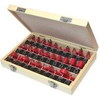 Faithfull RBS30 Tungsten Carbide Router Bit Set in Carry Case (30 Pieces)