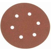 Faithfull AD15080H Hook and Loop Sanding Disc DID2 Holed 150mm x 80g (Pack of 25)