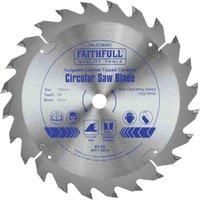 Faithfull FAIZ13624C TCT Cordless Trimsaw Blade 136 mm x 10 mm Bore x 24 Teeth,Silver