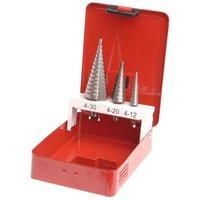 Faithfull SDSET3 HSS Step Drill Set (3 Pieces)