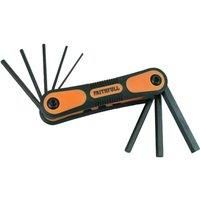 Faithfull HKSF8m Folding Hex Key Set - Metric (8 Pieces)