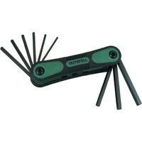 FAITHFULL 9 PCE IMPERIAL FOLDING HEXAGON KEY SET