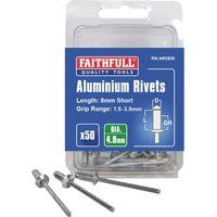 Faithfull AR5S50 5mm Aluminium Short Rivets (Pack of 50)