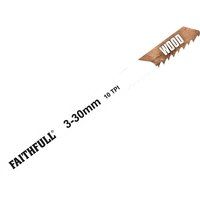 Faithfull JBT101B Jigsaw Blades T-Shank for Wood T101B (Pack of 5)