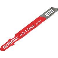 Faithfull FAIJBT118G Metal Cutting Jigsaw Blades Pack of 5 T118G