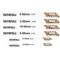 Faithfull JBSET10 Jigsaw Blade Set Assorted (10 Pieces)