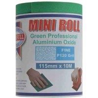 Faithfull AR10120G Aluminium Oxide Paper Roll 115mm x 10m 120g - Green