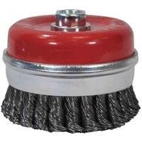 Faithfull WBT100 Wire Cup Brush Twist Knot 100 x M14 x 2 / 0.50mm
