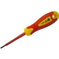 Faithfull FAISDVDE55 VDE Screwdriver Slotted 5.5 x 125mm
