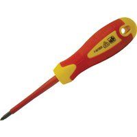 Faithfull VDE Soft Grip Screwdriver Phillips Tip PH2 x 100mm FAISDVDEPH2