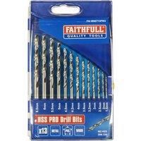 Faithfull MSET13PRO HSS Drill Set M2 1.5/6.5mm and 3.2/4.2 mm