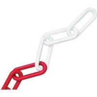 Faithfull FAICHPRW812C Plastic Chain 8mm 12.5m Red / White ©
