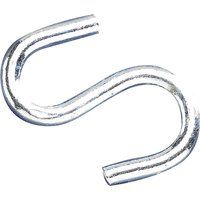 Faithfull CHSH5010 5mm S Hooks Galvanised (Pack of 10)