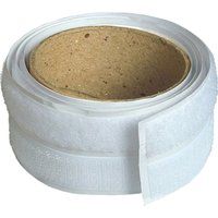 Faithfull TAPEHLW 20mm x 1m Hook and Loop Self Adhesive Tape - White