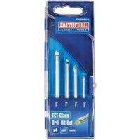 Faithfull 3 - 6mm Tile and Glass Drill Bit (Set of 4)