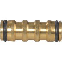 Faithfull HOSEJOIN 1/2-inch Brass Two Way Hose Coupling