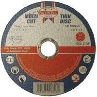 Faithfull FAI10010MUL Extra Thin (1 mm) Fast Cut Cutting Discs 100 mm x 1 mm x 16 mm (4 Inch) 10 Pack with Storage Tin