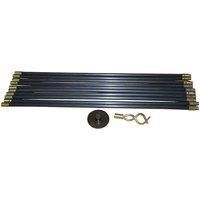 Faithfull DRSET12 10 x Rods/ Plunger/ Worm Drain Clean Set