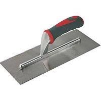 Faithfull SGTNOT3 V-Notched Trowel with Soft Grip Handle