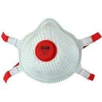 Scan SCAPPEP3VDUR FFP3 Duranet Moulded Valved Disposable Dust MasksPack of 2