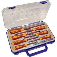 FAITHFULL 8 Piece Electricians VDE 1000v Insulated Screwdriver Set FAISDVDESET8