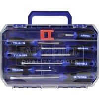 FAITHFULL 8 Piece Pz/Ph/Sot Screwdriver Set + De-Magnetiser & Case FAISDSET8PRO