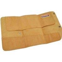Faithfull FAILTR10 Leather 10 Pocket Tool Roll. Press Stud Fastening