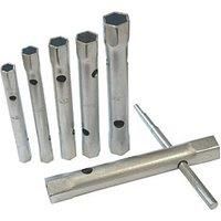 Faithfull FAISPBOXSET6 Box Spanner Set 6 Piece 8-19mm + Tommy Bar