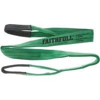 Faithfull FAITDLS2T2M 2 Tonne 60mm x 2m Lifting Sling Green