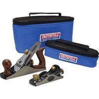 Faithfull No.4 Plane & No.60.1/2 Plane In Canvas Carry Bags