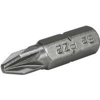 Pozi S2 Grade Steel Screwdriver Bits PZ2 x 25mm (Pack 3)
