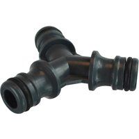 Faithfull HOSEPLYC Plastic Y-Hose Connector, Orange/Grey