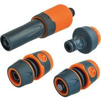 Faithfull FAIHOSEPLKIT Plastic Hose Fittings Starter Kit 4 Piece 12.5mm (1/2")