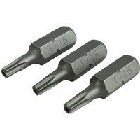 Faithfull FAISBT1525S Security S2 Grade Steel Screwdriver Bits T15S x 25mm (Pack 3)