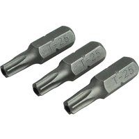 Faithfull FAISBT2525S Security S2 Grade Steel Screwdriver Bits T25S x 25mm (Pack 3)