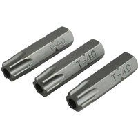 Security S2 Grade Steel Screwdriver Bits T40S x 25mm (Pack 3)