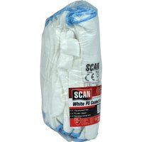 Scan SCAGLOPUW12L White PU Coated Gloves - Size 9 (12 Pairs)