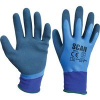 Scan Waterproof Latex Gloves - Medium (Size 8) SCAGLOLATWPM