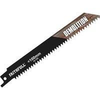 Faithfull 14020007 Bi-Metal Sabre Saw Blade Demolition 150mm 10 TPI (Pack 5)