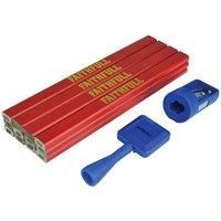 Faithfull FAICPRKIT Carpenters Pencil Kit Red - Medium (Pack of 12)