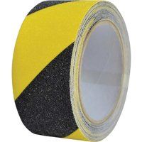 Faithfull FAITAPESTYB5 Anti-Slip Tape Black/Yellow 50mm x 5m