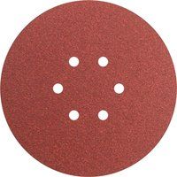 Faithfull 5820 Hook & Loop Sanding Disc DID2 Holed 150mm x 80G (Pack 5)