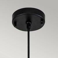 Elstead Etoile pendant light, 1-bulb 17.8 cm matt black