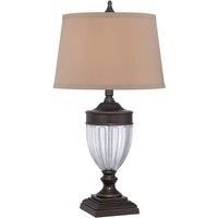 Dennison 1 Light Table Lamp Palladian Bronze E27