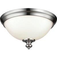 Elstead Lighting Flush Light, Brushed Steel