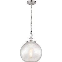 FE/TABBY/P/M Tabby 1 Light Brushed Steel Spherical Ceiling Pendant