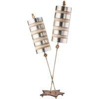 Flambeau Nettle Luxe 2 Light Table Lamp Silver