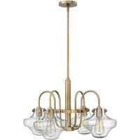 Congress Multi Arm Chandelier Brushed Caramel Finish E27